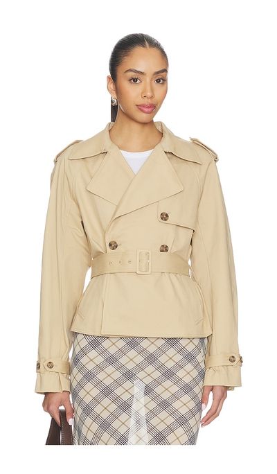 Good American Good American Cropped Trench Jacket