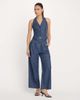 Good American Good American denim luxe suiting halter neck vest in indigo - part of a set-Navy - 3