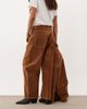 Good American Good American faux suede vintage barrel ankle length jeans set in cafe clay-Brown - 3