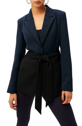Good American Good American Fit & Flatter Belted Blazer