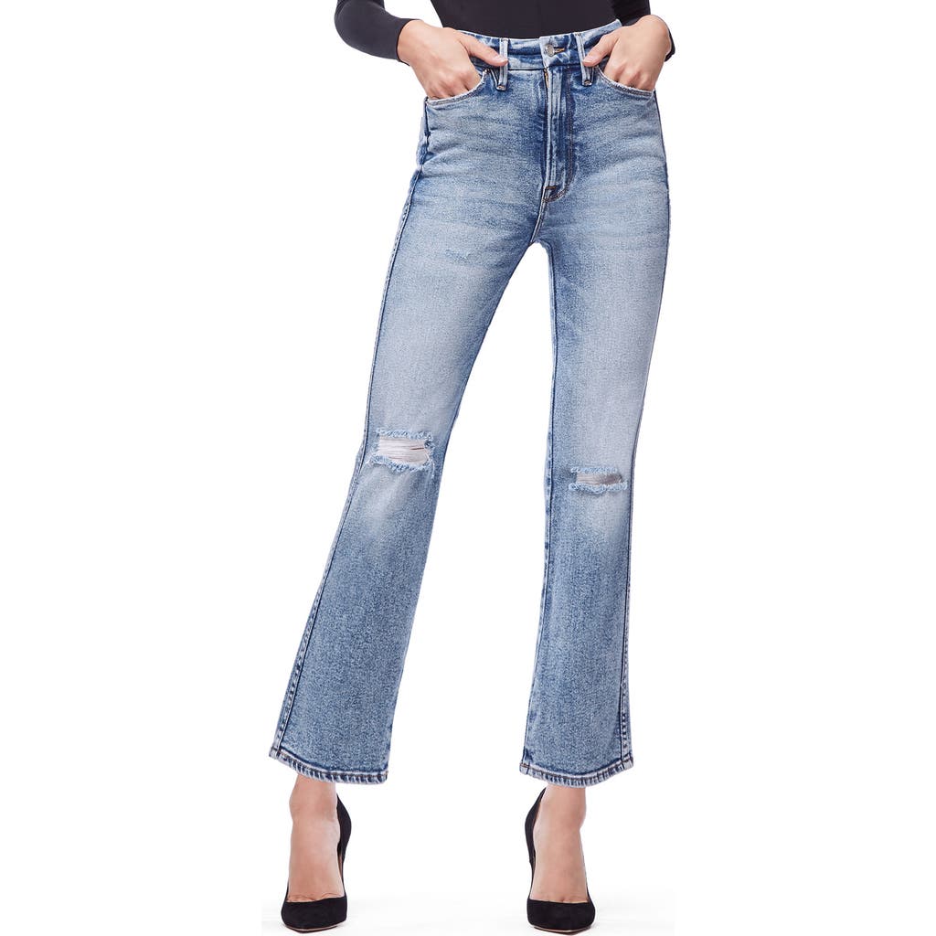 Good American Good American Good Curve High Waist Ankle Straight Leg Jeans