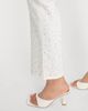 Good American Good American good icon straight leg cropped faux pearl jeans in white - 3