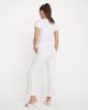 Good American Good American good icon straight leg cropped faux pearl jeans in white - 4