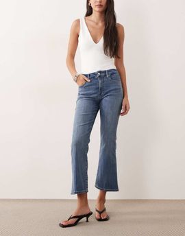 Good American Good American Good Legs cropped mini boot jeans in light blue wash