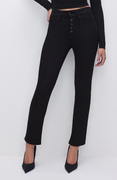 Good American Good American Good Legs Never Fade Ankle Straight Leg Jeans