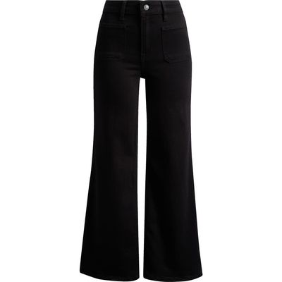 Good American Good American Good Petite High Waist Patch Pocket Palazzo Jeans
