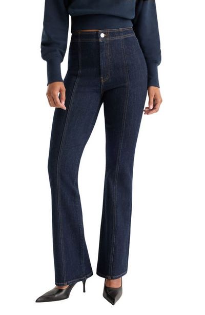 Good American Good American Good Petite Seamed High Waist Bootcut Jeans