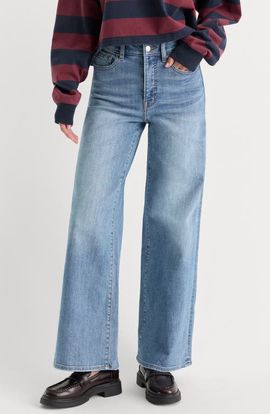 Good American Good American Good Waist High Waist Palazzo Ankle Wide Leg Jeans