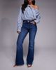 Good American Good American good waist low rise boot cut jeans in mid blue wash - 1