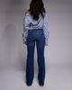Good American Good American good waist low rise boot cut jeans in mid blue wash - 3