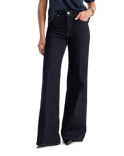 Good American Good American Good Waist Mid Rise Palazzo Jeans in Rinse