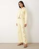 Good American Good American Good Waist palazzo wide leg jeans with cut-outs in lemon - part of a set-Yellow - 1