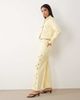 Good American Good American Good Waist palazzo wide leg jeans with cut-outs in lemon - part of a set-Yellow - 2