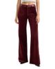 Good American Good American Good Waist Velvet High Rise Palazzo Jeans in Berry Noir - 1