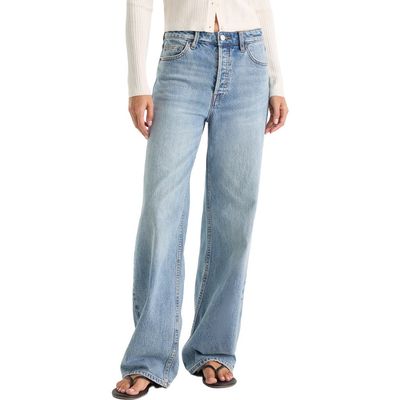 Good American Good American High Waist Wide Leg Jeans