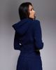 Good American Good American jeanius corset hoodie in navy blue - part of a set - 2