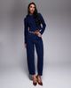 Good American Good American jeanius corset hoodie in navy blue - part of a set - 3