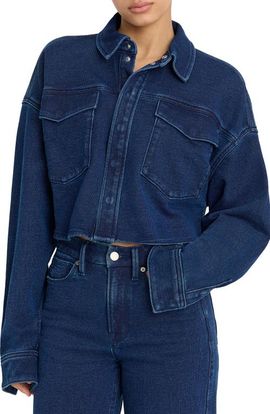Good American Good American Jeanius Crop French Terry Jacket