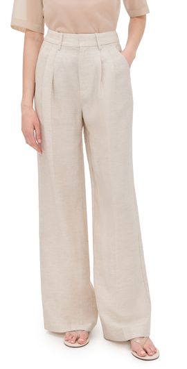 Good American Good American Linen Blend Trousers Oat