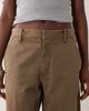 Good American Good American low rise baggy pants in washed brown - 4