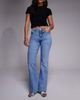 Good American Good American low rise boot cut jeans in mid blue wash - 1