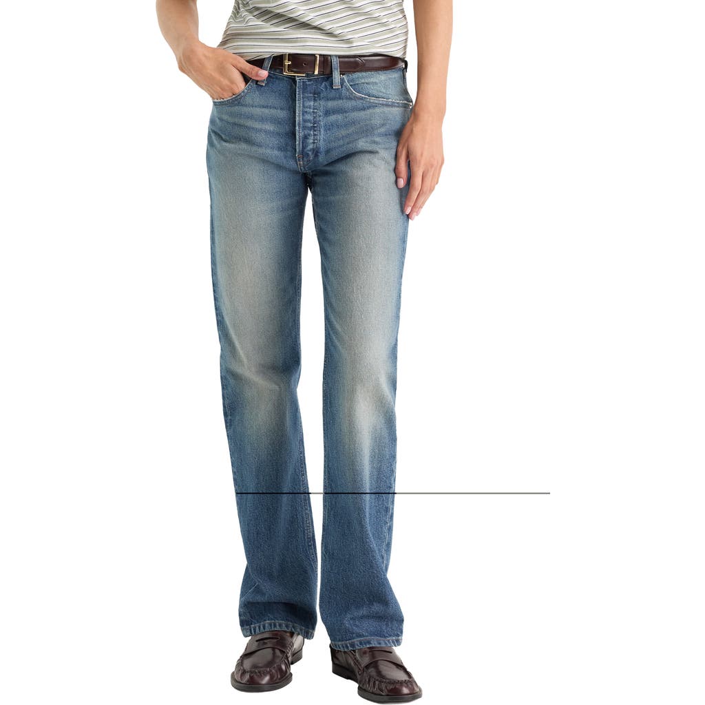 Good American Good American Mid Rise Straight Leg Jeans