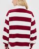Good American Good American Oversized Rugby Tee Merlot And Chalk Rugby Stripe - 3