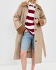 Good American Good American Oversized Rugby Tee Merlot And Chalk Rugby Stripe - 5