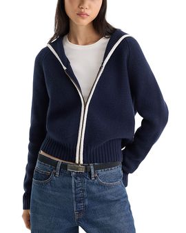 Good American Good American Sailor Merino Wool & Cashmere Cardigan Sweater