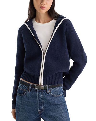 Good American Good American Sailor Merino Wool & Cashmere Cardigan Sweater