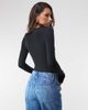 Good American Good American sculpting crewneck bodysuit in black - 2