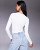 Good American Good American sculpting crewneck bodysuit in white - 2