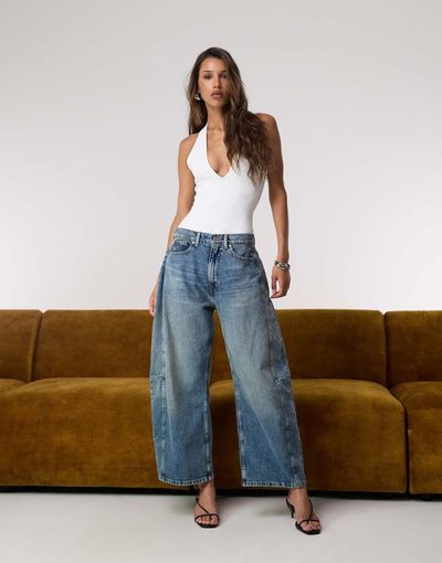 Good American Good American sculpting halter v neck bodysuit in white