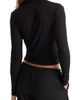 Good American Good American Sheer Rib Turtleneck Sweater - 2