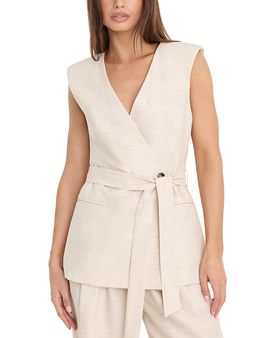 Good American Good American Sleeveless Belted Vest