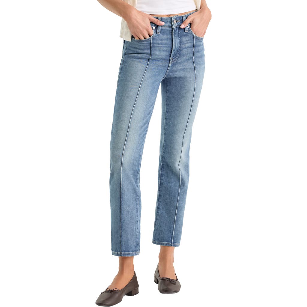 Good American Good American Soft-Tech Good Legs Seamed Ankle Straight Leg Jeans