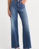 Good American Good American Soft-Tech Good Waist High Waist Wide Leg Palazzo Ankle Jeans - 1
