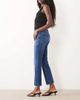 Good American Good American soft tech good legs slim straight leg jeans in mid blue wash - 3