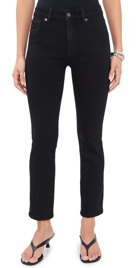 Good American Good American Soft Tech Good Legs Straight Jeans Black001