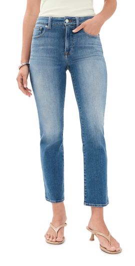 Good American Good American Soft Tech Good Legs Straight Jeans Indigo1327