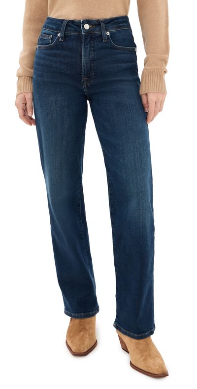 Good American Good American Soft Tech Good Petite Straight Jeans indigo572