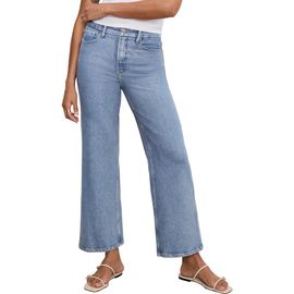 Good American Good American Soft Tech Good Skate Crop Wide Leg Jeans