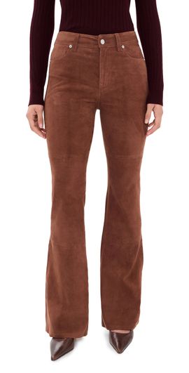 Good American Good American Suede Good Legs Flare Pants Cafe Clay