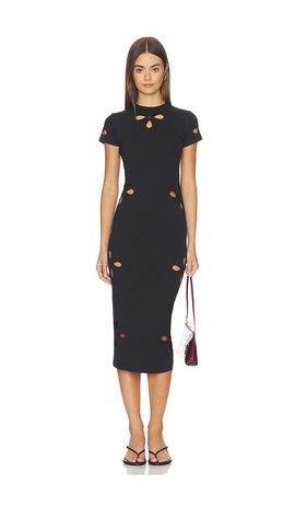 h&m black strapless dress Eyelet Midi Dress – OR main image 0