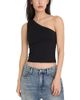 Good American Good American Super Stretch One Shoulder Tank Top - 1