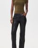 Good American Good American The Better Than Faux Leather Low Rise Boot Cut Pants Black001 - 5