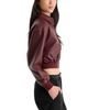 Good American Good American The Better Than Leather Cropped Bomber Jacket - 4