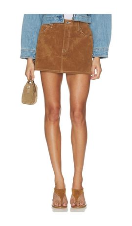 Good American Good American The Better Than Suede Mini Skirt