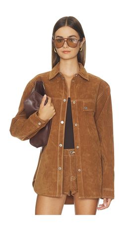 Good American Good American The Better Than Suede Overshirt