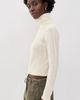 Good American Good American The Cable Zip Up Cardigan Chalk - 4